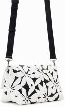 Damentasche schwarz weiß Blumen Desigual Venecia Onyx Crudo