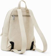 strukturierter Damenrucksack beige Aquiles Mombasa Mini Desigual