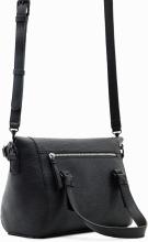 Henkeltasche schwarz Desigual Aquiles Loverty strukturiert Prägung