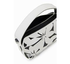 kleine Handtasche schwarz weiß Blumenmuster Desigual Onyx Narbonne Mini