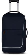 2-Rad-Trolley Satch Travel Flow M 65cm dunkelblau Lederdetails Pure Navy