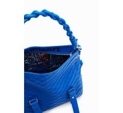 strukturierte Kurzgrifftasche Azul Klein Blau Desigual Blogy Loverty