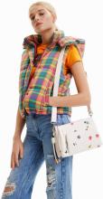 Schultertasche offwhite Blumenprint Desigual Fresia Dortmund Blanco