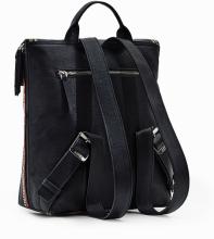 bestickter Damenrucksack Nerano Desigual Raven schwarz Boho