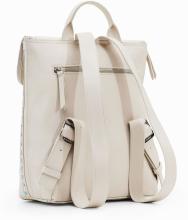 Citybackpack hellbeige Stickerei Boho Raven Crudo Nerano Desigual