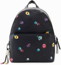 Desigual Mombasa Mini Damenbackpack Blumenprint schwarz