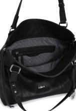 Henkeltasche schwarz vegan L.Credi Jana Anhänger