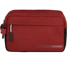 Kulturtasche Travelite Kick Off Red zweigeteilt rot