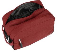 Kulturtasche Travelite Kick Off Red zweigeteilt rot