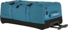 petrolblaue Reisetasche 2-Rad-Trolley Travelite Kick Off L 68cm