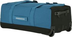 petrolblaue Reisetasche 2-Rad-Trolley Travelite Kick Off L 68cm