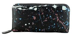 Desigual Geldtasche Zip Around Schwarz Sky Splatting