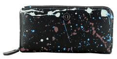 Desigual Geldtasche Zip Around Schwarz Sky Splatting