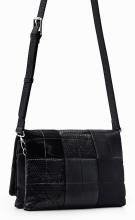 Schwarze Desigual Damas Damentasche Dortmund Flap Mustermix