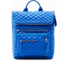 Cityrucksack strukturiert Rautenmuster Desigual Nerano Blogy Azul Klein blau