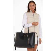 Tommy Hilfiger Iconic Tote Black Shopper mit Etui Anhänger