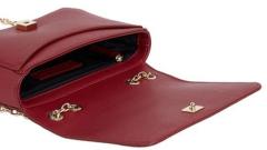 exklusive Überschlagtasche Tommy Hilfiger Rouge Timeless Chain Crossover Dunkelrot Kette