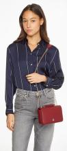 exklusive Überschlagtasche Tommy Hilfiger Rouge Timeless Chain Crossover Dunkelrot Kette