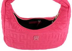 Tommy Hilfiger Chic Nylon Shoulder Bag Hobotasche mit Monogramstick Pink