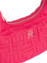 Tommy Hilfiger Chic Nylon Shoulder Bag Hobotasche mit Monogramstick Pink