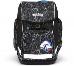 Schultaschenset Ergobag Cubo Super ReflektBär Blitze grau schwarz