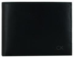 Calvin Klein Herrengeldbörse Bifold Smooth CK 5 CC Coin Glattleder schwarz