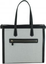 Guess Henkeltasche beige schwarz Jovie Black Textil