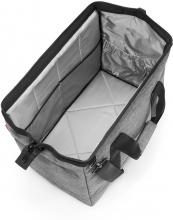 Wochenendtasche grau meliert Polsterung reisenthel Allrounder L Twist Silver