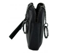 Big Keycase Camel Active Pura Medium Leather Black 