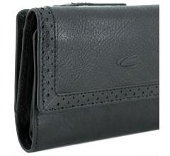 Damenbörse Talara Medium Flap Camel Active schwarz Cutouts Leder