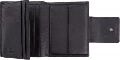 klassische Lederbörse Damen Camel Active Pura Small Flap Wallet Black