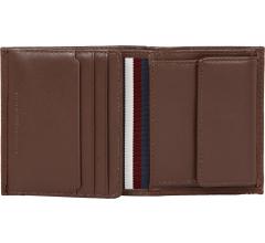 Hochformat Ledergeldbörse Tommy Hilfiger Trifold Kaffee