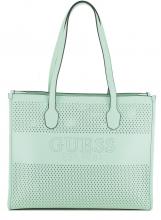 Guess Henkeltasche Katey Perf Cognac braun Stanzmuster