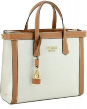Handtasche Webstoff Guess Jovie Black schwarz beige