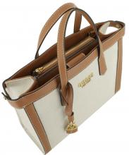Handtasche Webstoff Guess Jovie Black schwarz beige