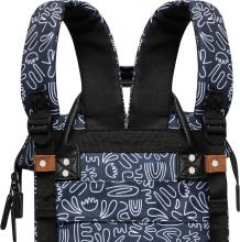 auffälliger Freizeitrucksack schwarz weiß Print Cabaia Adventurer Small Amiens