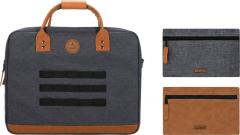 Cabaia Messenger Londres Medium dunkelgrau Collegetasche recycled