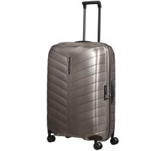 großer Flugkoffer Samsonite Attrix Dune grau Roxkin Hartschale