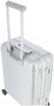 Travelite Next Handgepäckkoffer Aluminium silber Vortasche Laptopfach