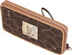 Portemonnaie Anekke Shoen japanische Kunst braun Glitzer 