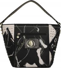 gemusterte Beuteltasche schwarz beige kintsugi Anekke Shoen Nature Shodo