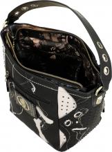 gemusterte Beuteltasche schwarz beige kintsugi Anekke Shoen Nature Shodo