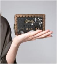 Klappbörse schwarz gemustert Anekke Shoen Nature Shodo eco friendly