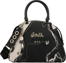 Bowlingtasche schwarz beige Ziernieten Anekke Shoen Nature Shodo