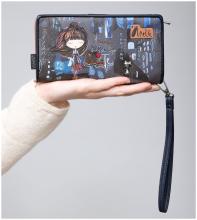 Anekke große Geldbörse Blau Contemporary Japan