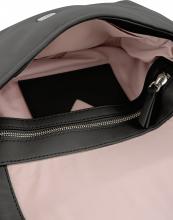 Les Visionnaires Schultertasche mit Überschlag schwarz Nila Silky Leder