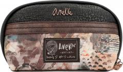 Anekke Kosmetiketui glänzend Shoen Padded Logo Handschlaufe