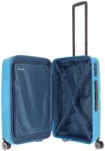 erweiterbarer Reisekoffer Travelite Waal M 65cm Hartschale türkis