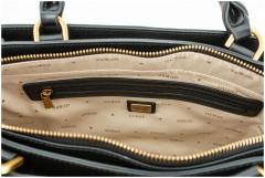 bürotaugliche Kurzgrifftasche schwarz Guess Fleet Satchel