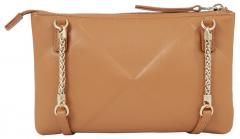 Calvin Klein Re-Lock Quilt Crossbody Pochette mit Kettenhenkel hellbraun